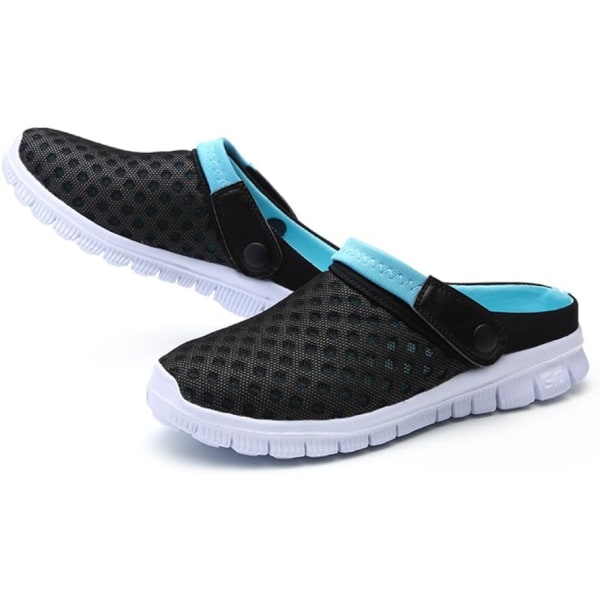 Men-Women Slip-On Åndbar Mesh Sko Par Sport Sandaler Flip Flop Blue 41