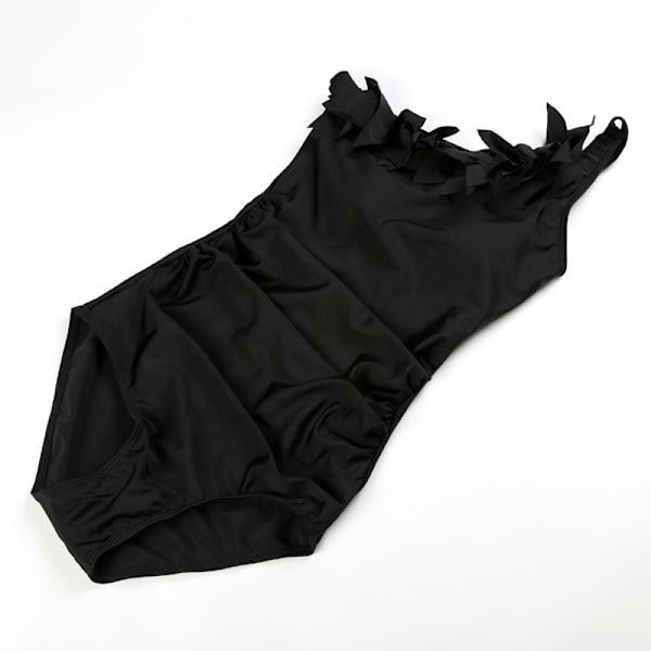 Dame Flæse One Shoulder Badedragt Sexet Bodycon Strandtøj Sommer Sort L L