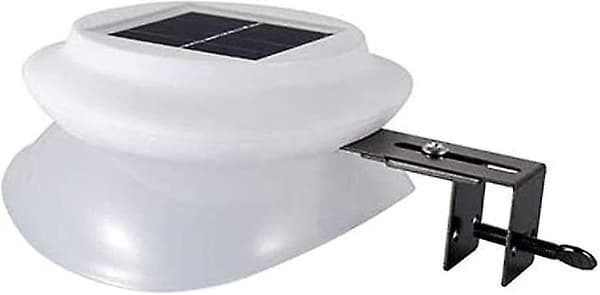 Solcellelys for takrenner, Vanntette LED-vegglamper med varmt lys, Solcellelamper for sikkerhet, Hage, Hvit, Varmt lys