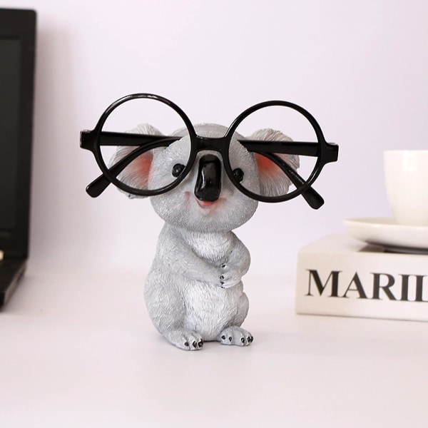 Söt Koala Glasögon Ram Harts Djurstaty Solglasögon Glasögon Display Stativ Skrivbordsdekoration Heminredning