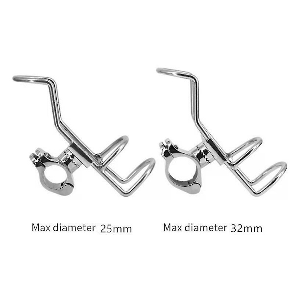 Marine Grade Rustfrit Stål 316 Fiskerstang Stativ Holder Stang Beslag Support Klemme På Skinne Montering 32mm Bådudstyr
