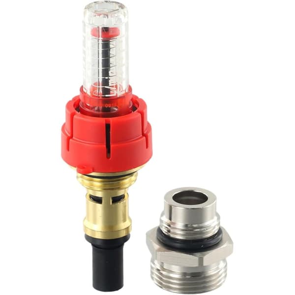 DN25 gulvvarmefordeler flowmåler – Flowregulator 0 til 5 l/min – Holdbart messing til præcis varmestyring