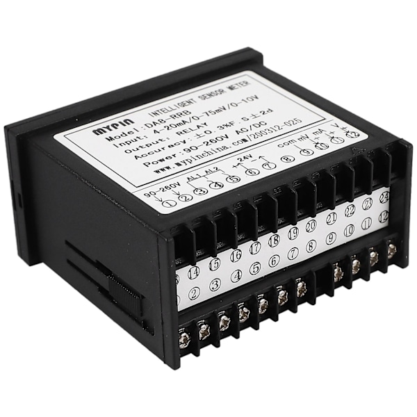 Digital Sensormätare Multifunktionell Intelligent LED-display 0-75mv/4-20ma/0-10v 2 Reläalarm Ut