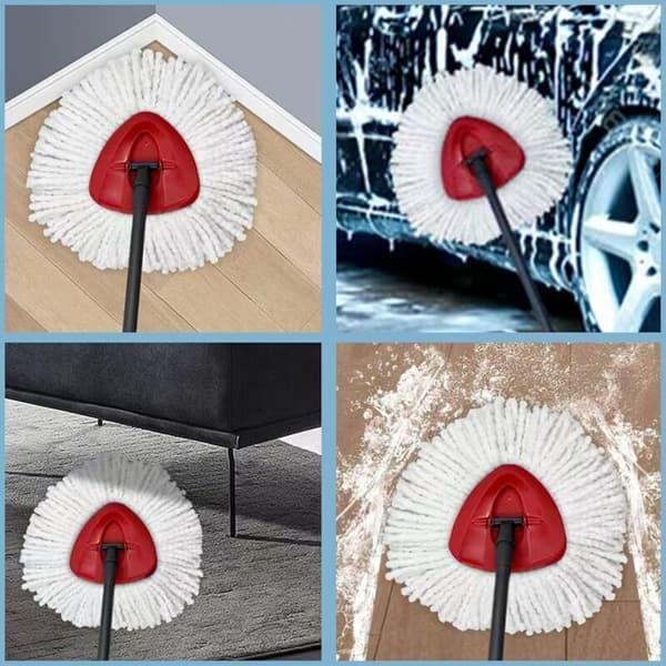 4-pakning mopprefill. Mopphoder kompatible med Vileda Turbo EasyWring og Clean. Mikrofiber frynsehode.