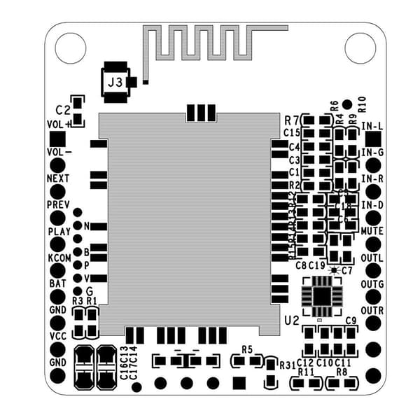 Qcc3031 Aptxhd Modul Audio Input Line-in Lossless Hifi Bluetooth 5.0 Receiver Board til Bt Headset