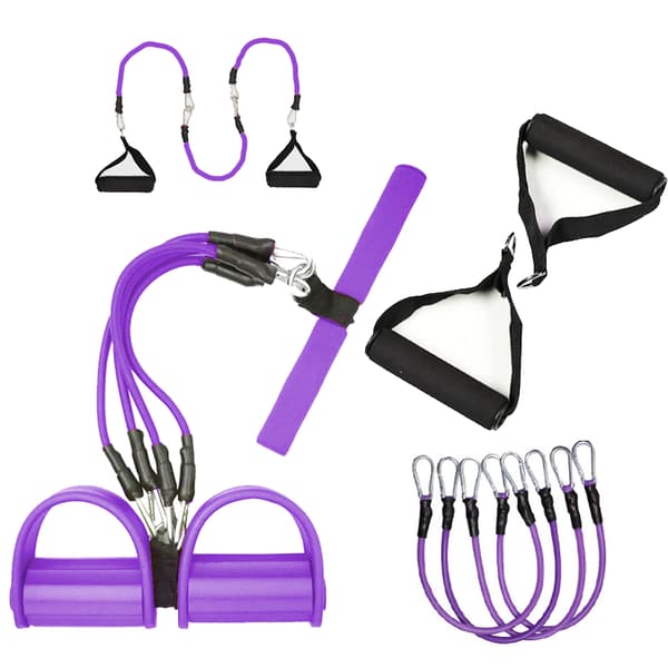 Elastisk Dragrep Träningsredskap för Mage Midja Ben Stretching Slimming Träning, 4