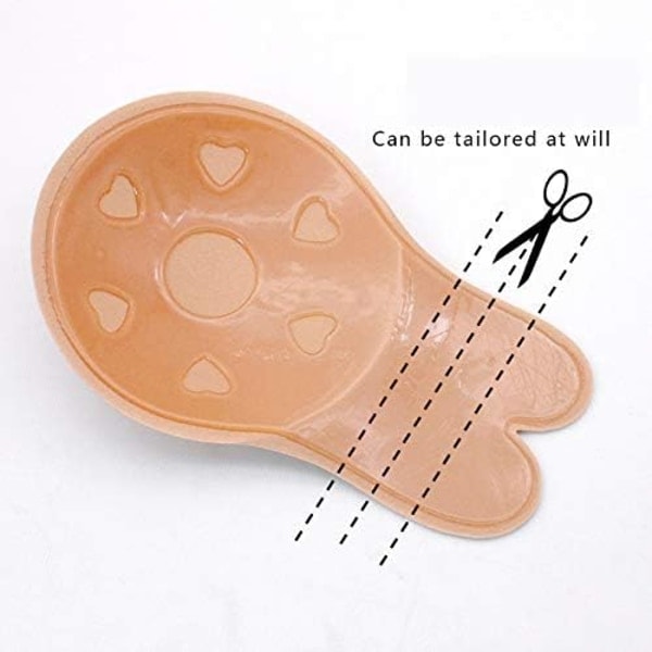2 par osynliga push-up behåar, prickig design självhäftande behåar, axelbandslösa push-up behåar, 11,5 cm