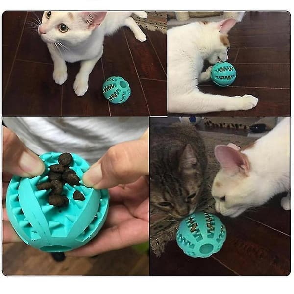 7 cm Tandborst-Snacksboll för Hund och Katt - Grön