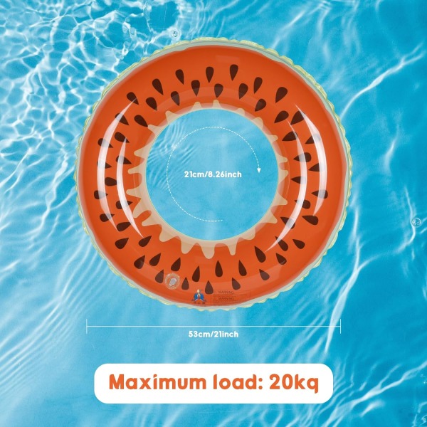 Svømmetube, Oppustelig Svømmetube, Svømmeringe 20\", Oppustelige Pool Flydere til Børn, Pool Legetøj til Swimmingpool Party Dekorationer, Pool Oppustelige Ringe J