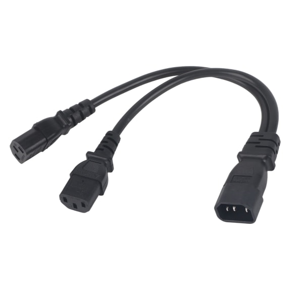 IEC320 C14 till 2 x C13 Hona Y Typ Strömkabel 1 In 2 Ut 2500W 10A 250V LCD Skärm Strömkabel Förlängningssladd