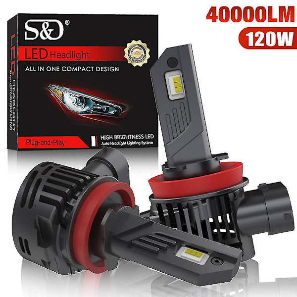 40000lm H7 LED-strålkastare Canbus H1 H4 H8 H11 9005 Hb3 9006 Hb4 9012 Hir2 LED-lampor 4060 Csp Hög/Lågstråle 120w Bil 12v 6500k