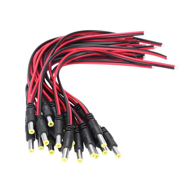 20 stk 5,5 x 2,1 mm Han DC Strømstik CCTV Kamera Strømkabel