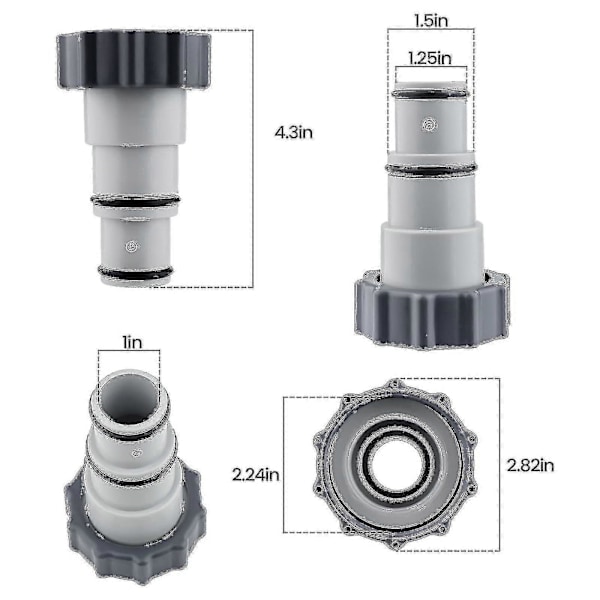 Uima-allasletkuadapteri, 2 kpl Uima-allasletkuadapteri A 32-38 mm uima-altaille, pumpputarvikkeille, -SJL:llä