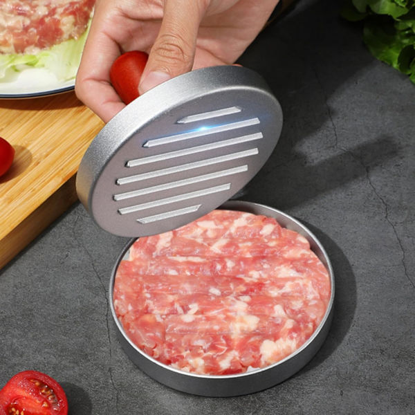 Form för köttfärs, non-stick form för köttfärs, hamburgerform i aluminium, non-stick hamburgerform