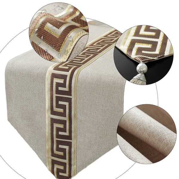 Bordløber med kvaster, Jacquard dug til spisebordsdekoration