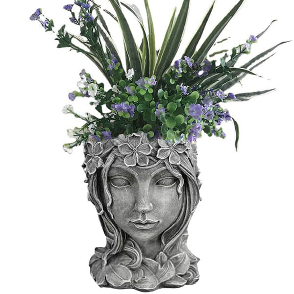 1 stk stor gudinneblomsterpotte - grå