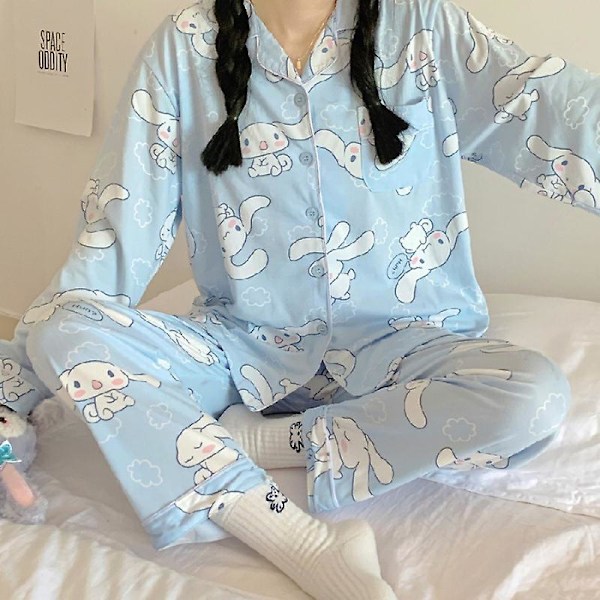 Sanrios Kawaii Pyjamas Cinnamoroll Söt Cartoon Koreansk Studenthem Sovrum Kläder Flickvän Present XXL XXL