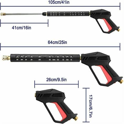 Högtryckstvätt Pistol, Lans, Munstycksset, Spetskit 4000psi m22 UNOIU