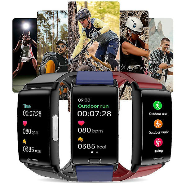 2024 Blodsukker Smart Watch Kropstemperatur ECG/PPG HRV Monitor Vandtæt