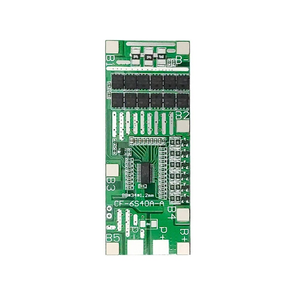 6s 24v 40a 18650 - Litiumbatteri Beskyttelseskort Pcb Med Balanse Bms Solbelysning For Ebike S