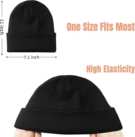 Unisex Beanie för Män och Kvinnor Stickad Hatt Vinter Beanies