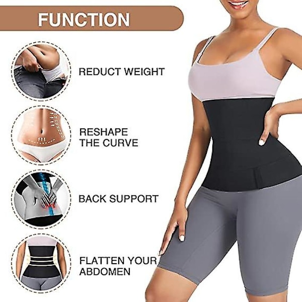Talje-træner til kvinder Snatch Bandage Tummy Sweat Wrap Plus Size Træning Talje Trimmer til Gym Sport