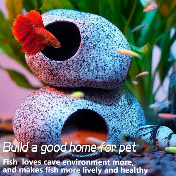 Betta akvarium sten hule indretning akvarietilbehør, medium