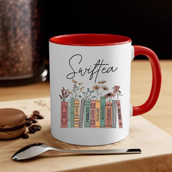 Swiftea kaffemugg - rolig söt mugg - present, för kvinnor och tjejfans, nyhet kaffemugg C