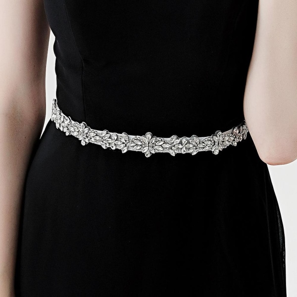 Brude Rhinestone Indlagt Bælte Brudepige Sash Bryllupsfest Kjole Bånd Kvinders Kjole Tilbehør