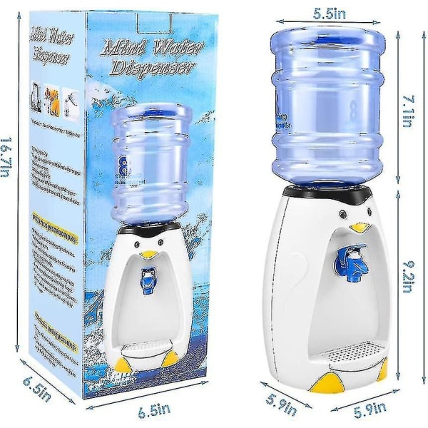 2024 2,5l Mini Cute Penguin -vesiautomaatti vesiämpärillä juoma 8 vesilasia