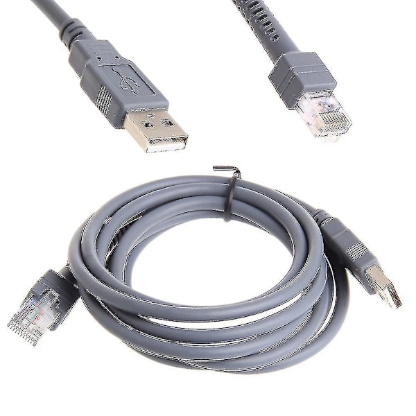2m Symbol viivakoodilukijan USB-kaapeli LS1203 Ls2208 Ls4208 Ls3008 Cba-u01-s07zar