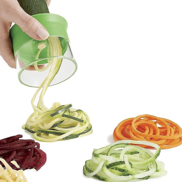 Spiralizer for Grønnsaker, Grønnsakspaghetti, Grønnsakskiver for Gulrot, Agurk, Potet, Gresskar, Zucchini, Løk