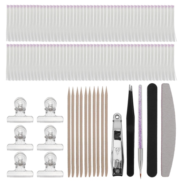 121 kpl Fiber Nails Kit Lasikuitu kynsien set kynsileikkuri manikyyrityökalut