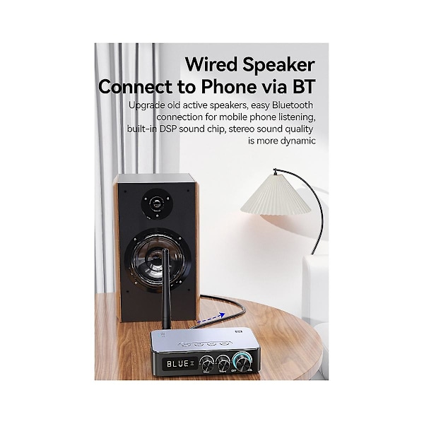 Tebe NFC Bluetooth 5.1 Lydmodtager Sendemodul Koaksial RCA Trådløs Bas Diskant Musikadapter FM