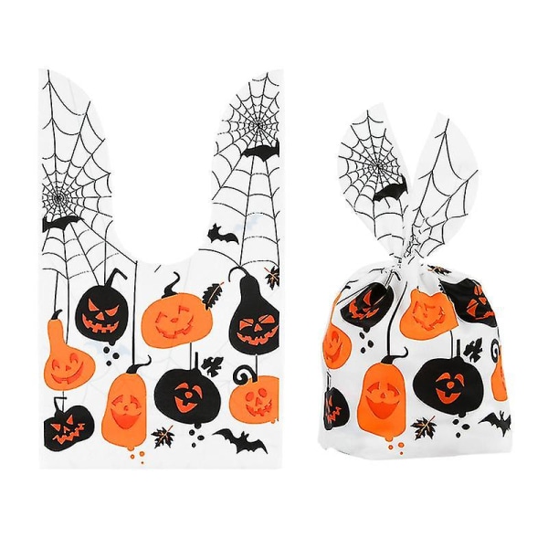 25 stk Halloween Ghost Pumpkin Godteriposer Kjekspakkepose Halloween festpynt Trick or Treat Gaverekvisita for barn
