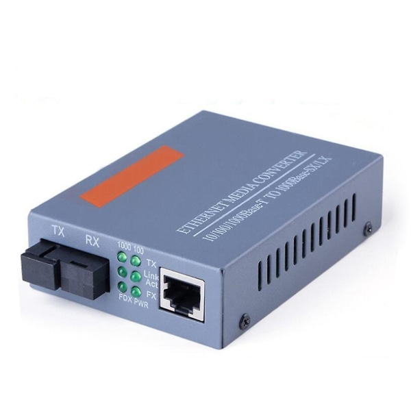 Gigabit fiberoptisk mediekonverter -GS-03 1000 Mbps Single Fiber SC-port ekstern strømforsyning, på