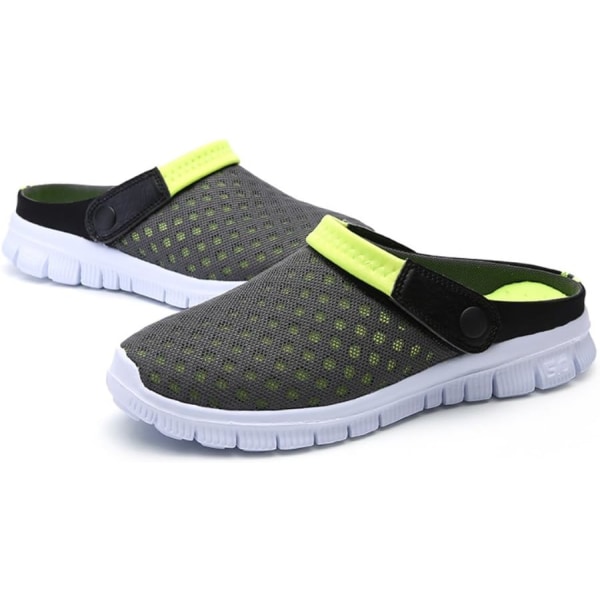 Men-Women Slip-On Åndbar Mesh Sko Par Sport Sandaler Flip Flop Green 40