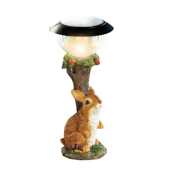 Led Solar Light Rabbit Resin Figurine Light Outdoor Garden Nurmikko Lamppu Piha Taidekoristeet Tonttueläin Söpö Koristelamppu