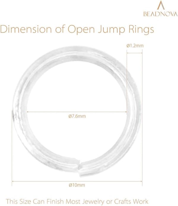 5 mm åben ring, sølv åben ring, tilbehør til smykkefremstilling (200 stk.)