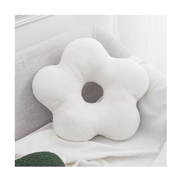 Liten Daisy-formad Kudde Nordisk Vind Kudde Plysch Soffa Vardagsrum Sängbord Kudde Fönsterbräda Kudde