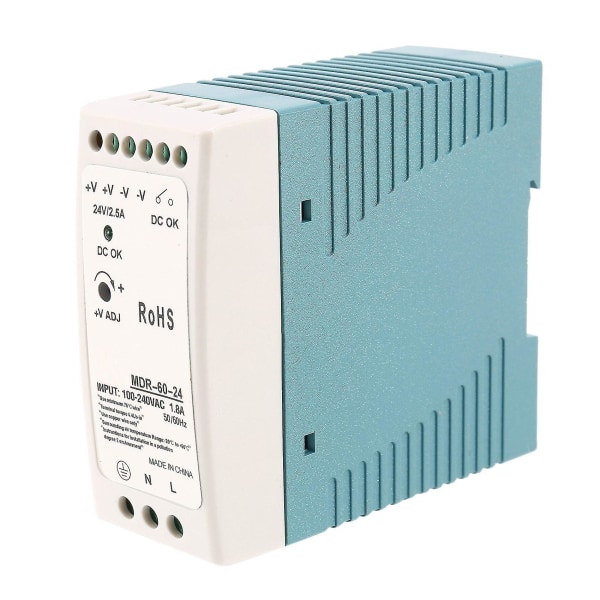 Mdr-60 12v 60w Din Rail Strømforsyning AC-dc Driver Spændingsregulator Strømforsyning 110v 220v (haoyi