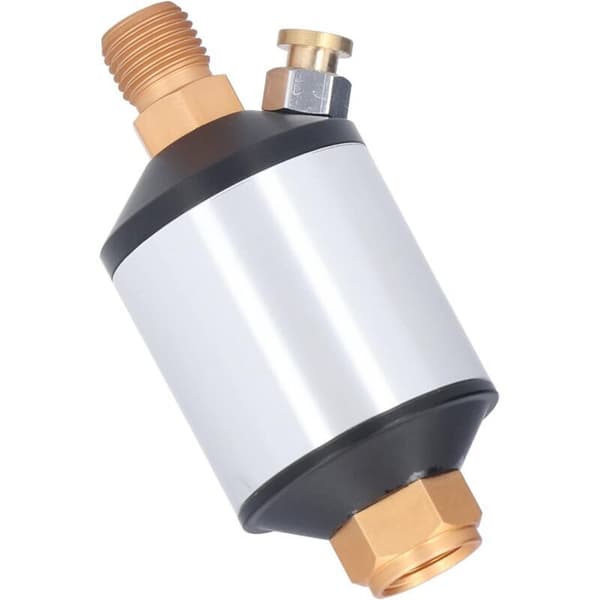 (18×4×4.5) Luftkompressor vannutskiller. 1/4\" NPT innløp utløp mini inline luftfilter vannutskiller for luftkompressor filter olje vannutskiller