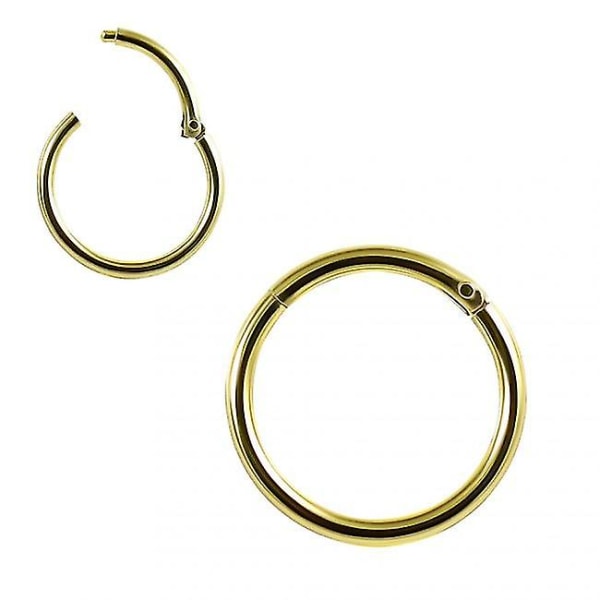 9k Massivt Gult Guld 10 Mm Klassisk Leddelt Segment Clicker Ring