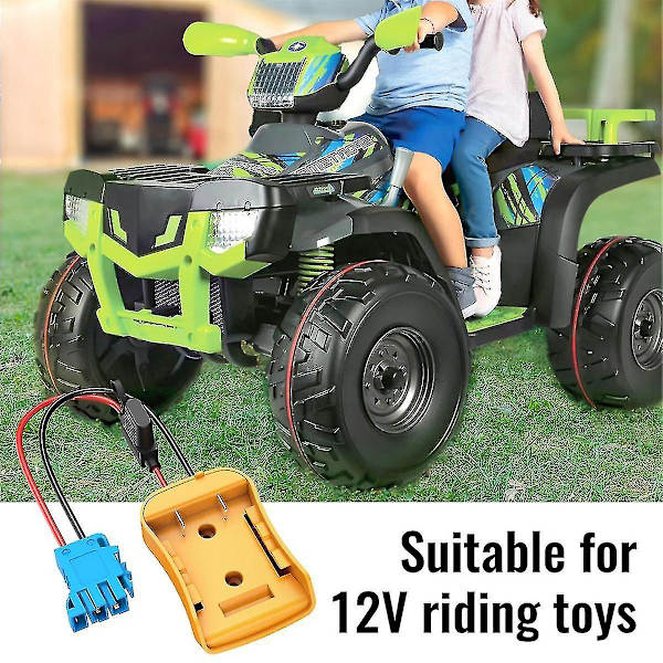 Power Wheels Adapter til 20v batteri med ledningsnetforbindelse til Peg-perego, 12awg ledning med 40