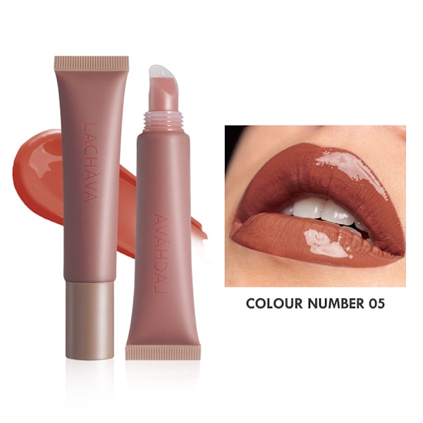 LACHAVA spejl flydende maling 10 farver perlemorsglimmer lipgloss læbeglans læbeglasur makeup engros 5