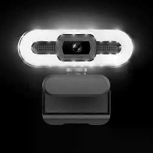 4K HD webkamera med LED-ringlys og USB-mikrofon