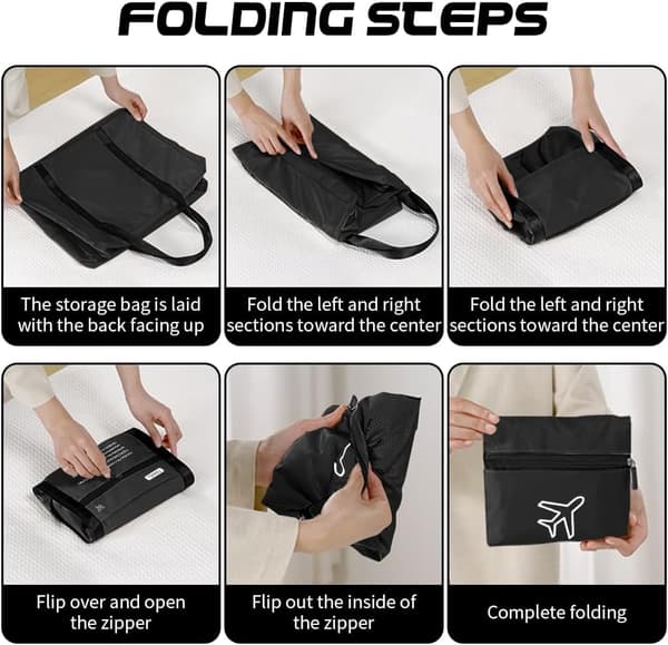 Foldbar rejsetaske til håndbagage under sædet til mænd og kvinder