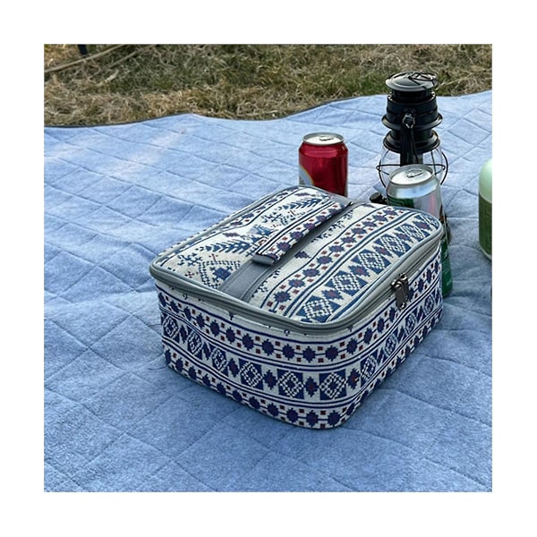 Udendørs Camping Picnic Bestikpose Madbeholder Pakke Multifunktionel Pose Bbq Opbevaringspose-c