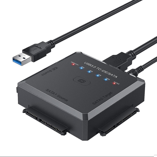 Sata til usb-adapter usb 3.0 til ide/sata 3-kabelomformer for 2.5 3.5 HDD Ssd Drive Adapter-eu-plugg