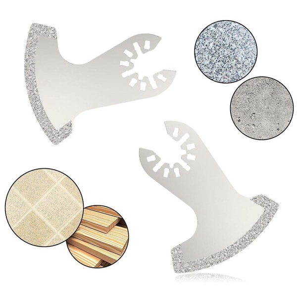 8 stk Oscillerende Multiverktøy Diamantsegment Swing Grit Fugeblad for skjæring av treverktøy
